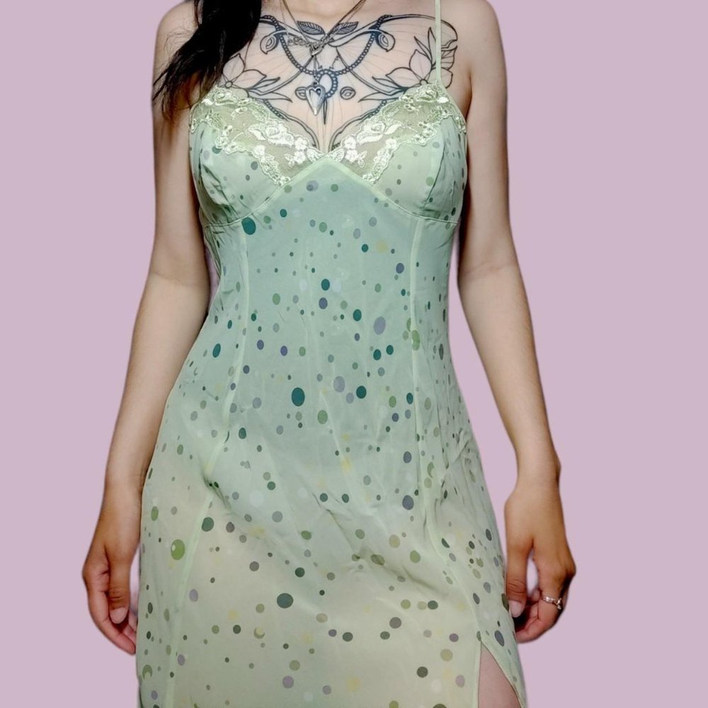 Victoria's Secret Y2K Mesh Polkadot Slip Dress! - Picture 5 of 8